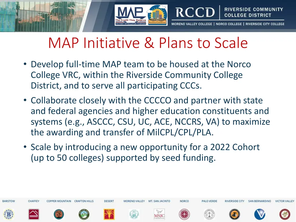 map initiative plans to scale