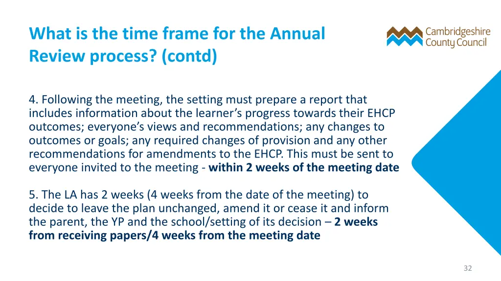 what is the time frame for the annual review 1