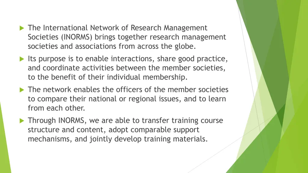 the international network of research management 1