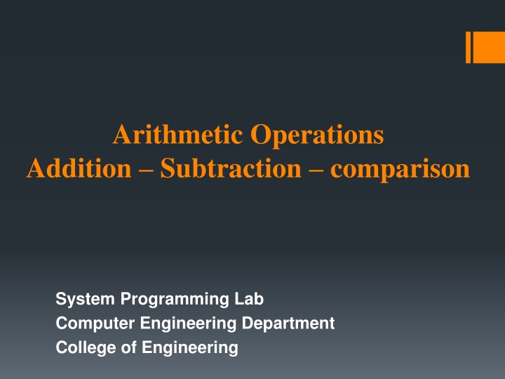 arithmetic operations addition subtraction