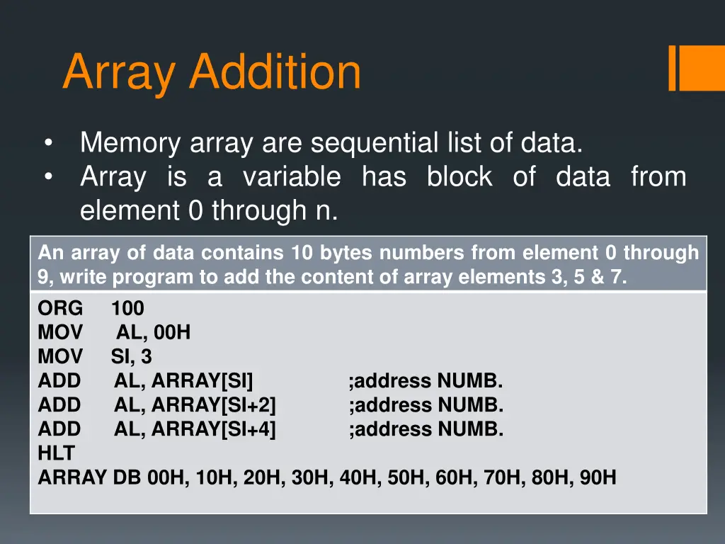 array addition