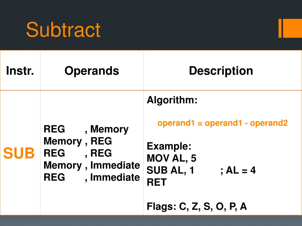 subtract