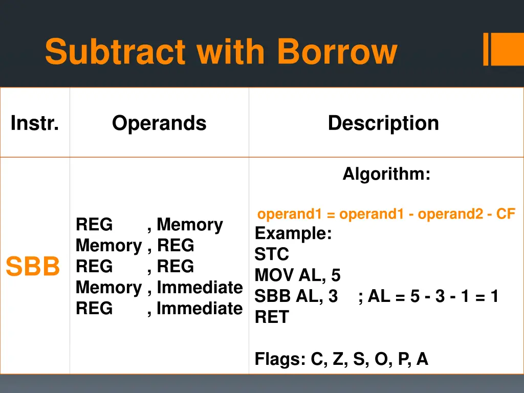 subtract with borrow