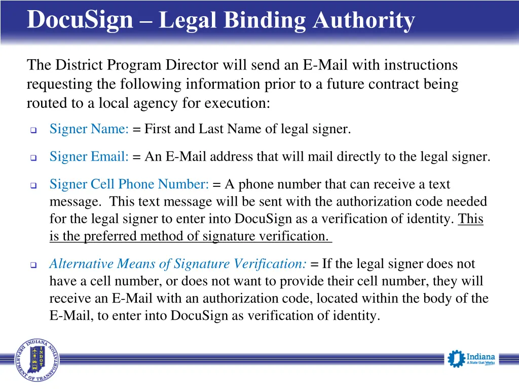 docusign legal binding authority 2