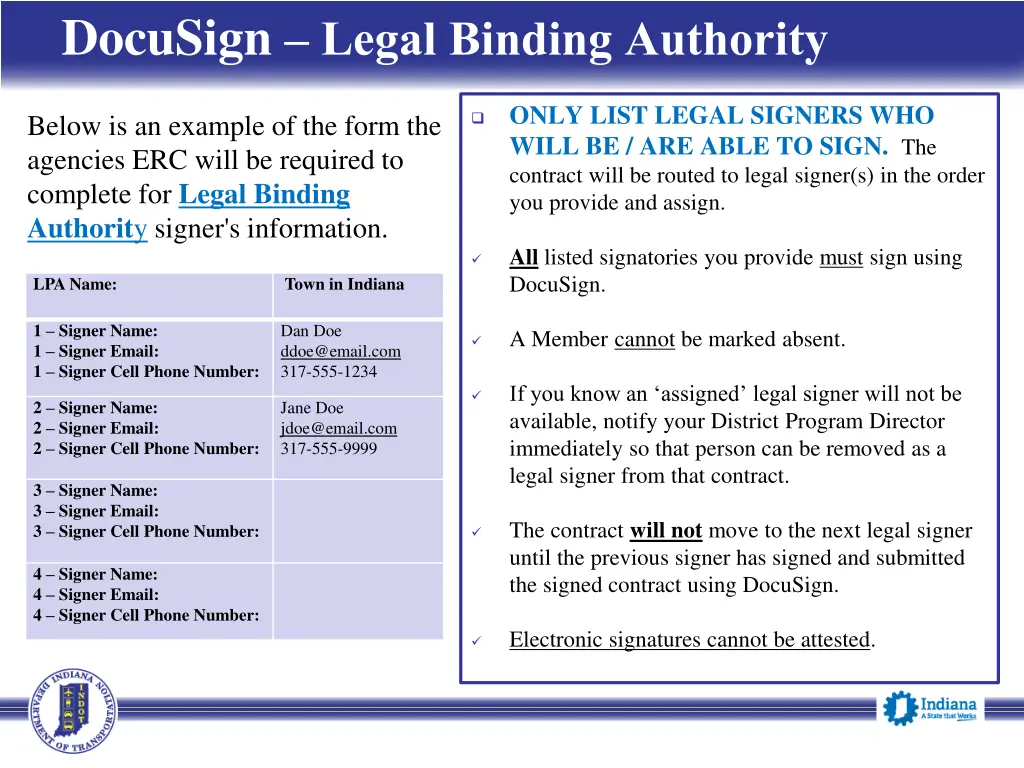 docusign legal binding authority 3