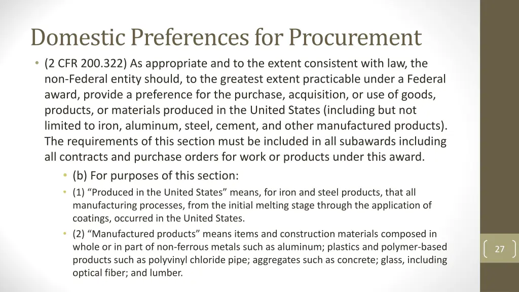 domestic preferences for procurement