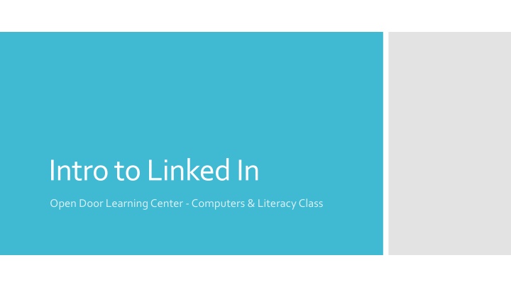 intro to linked in