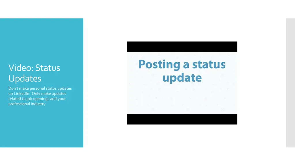 video status updates