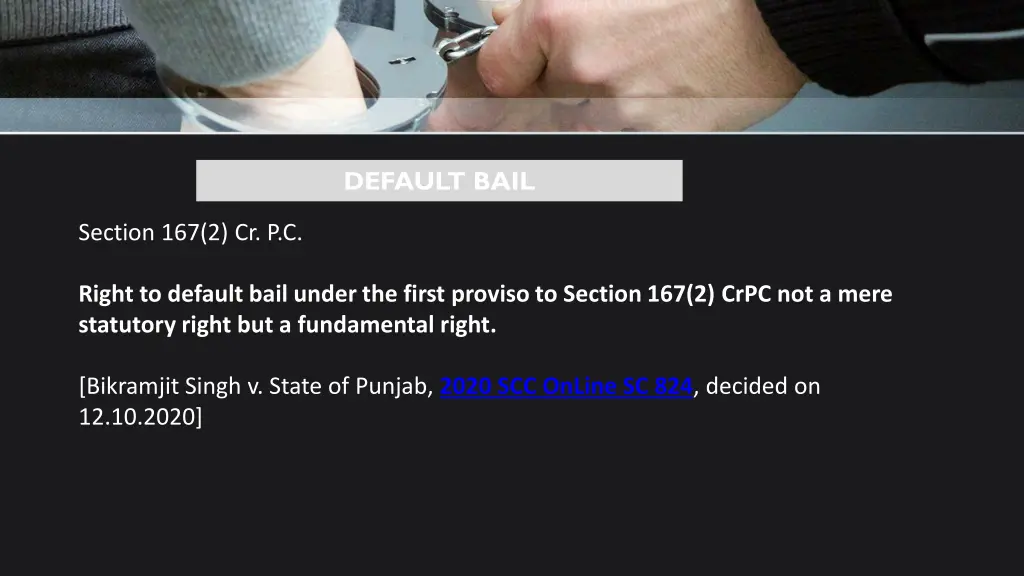 default bail