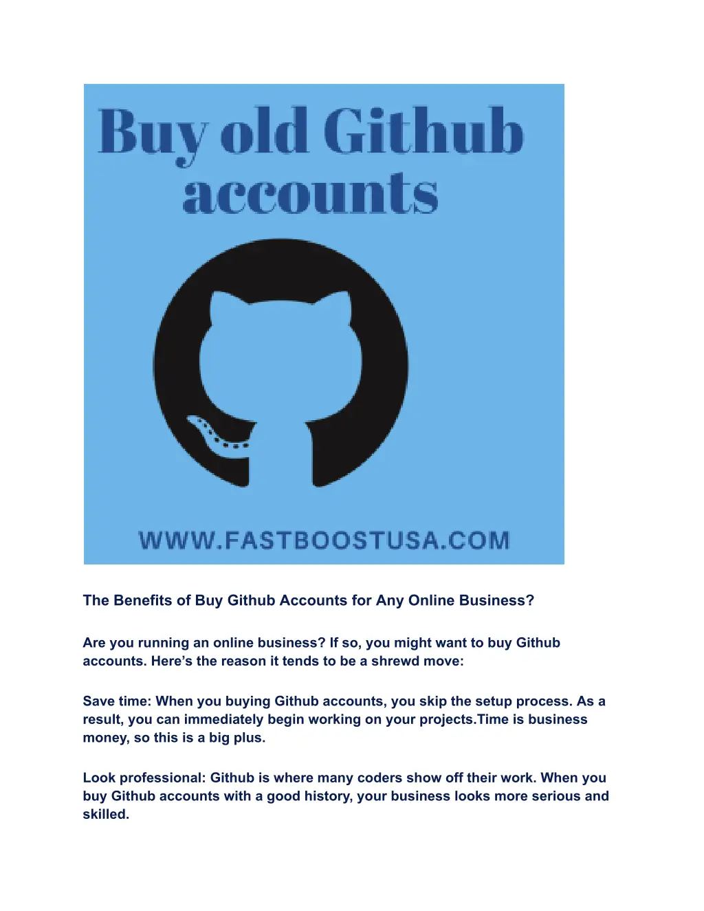 the benefits of buy github accounts