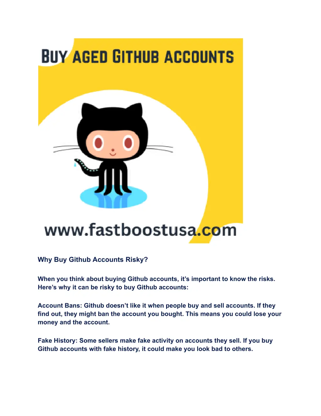 why buy github accounts risky