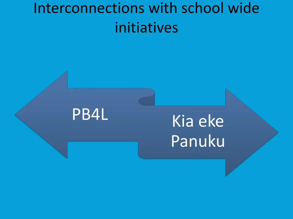 interconnections with school wide initiatives