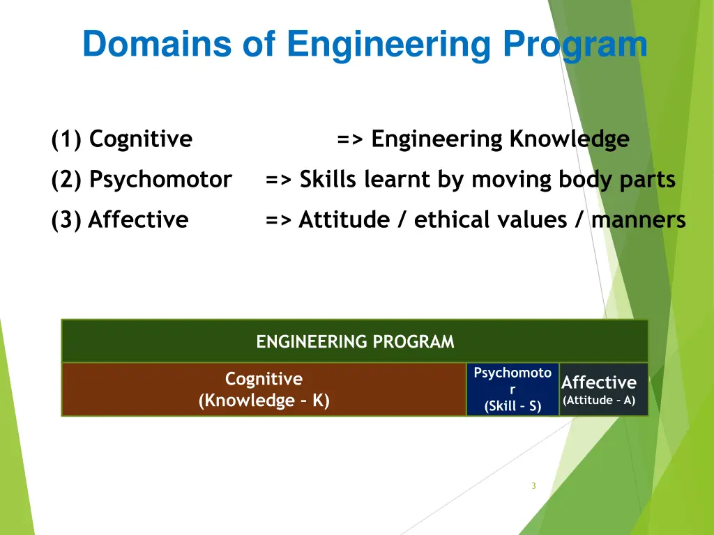 domains of engineering program