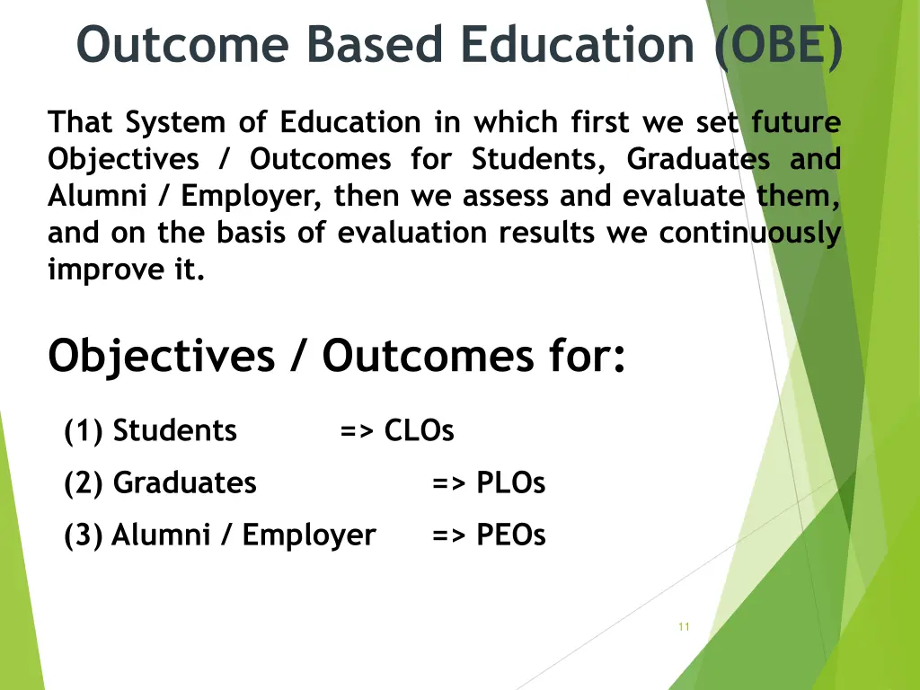 outcome based education obe