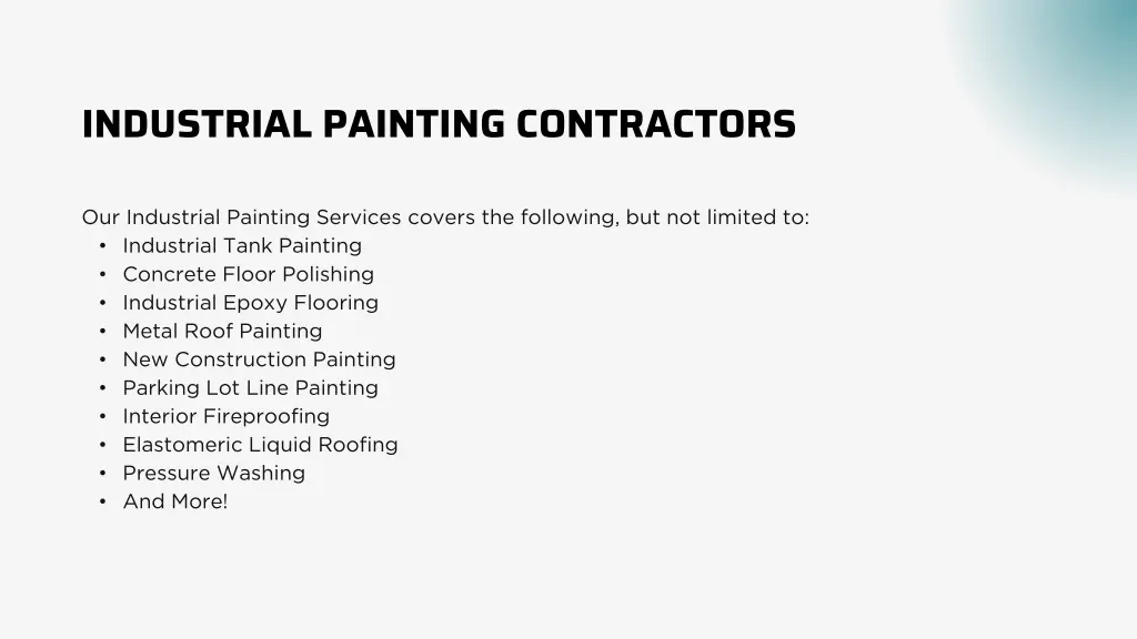 industrial painting contractors