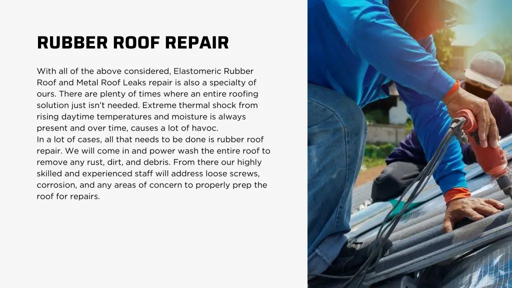 rubber roof repair