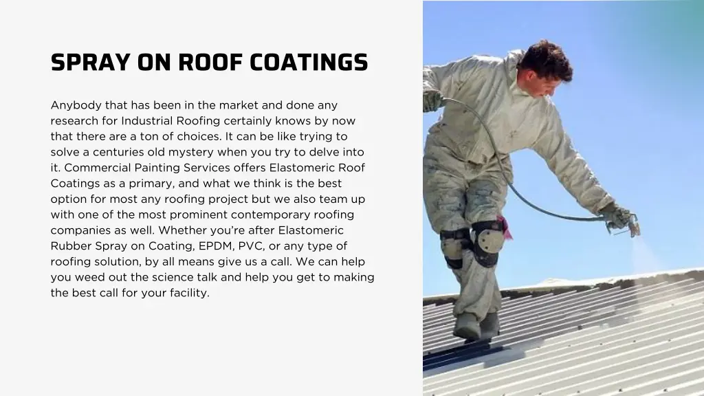 spray on roof coatings