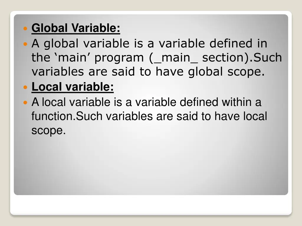 global variable a global variable is a variable