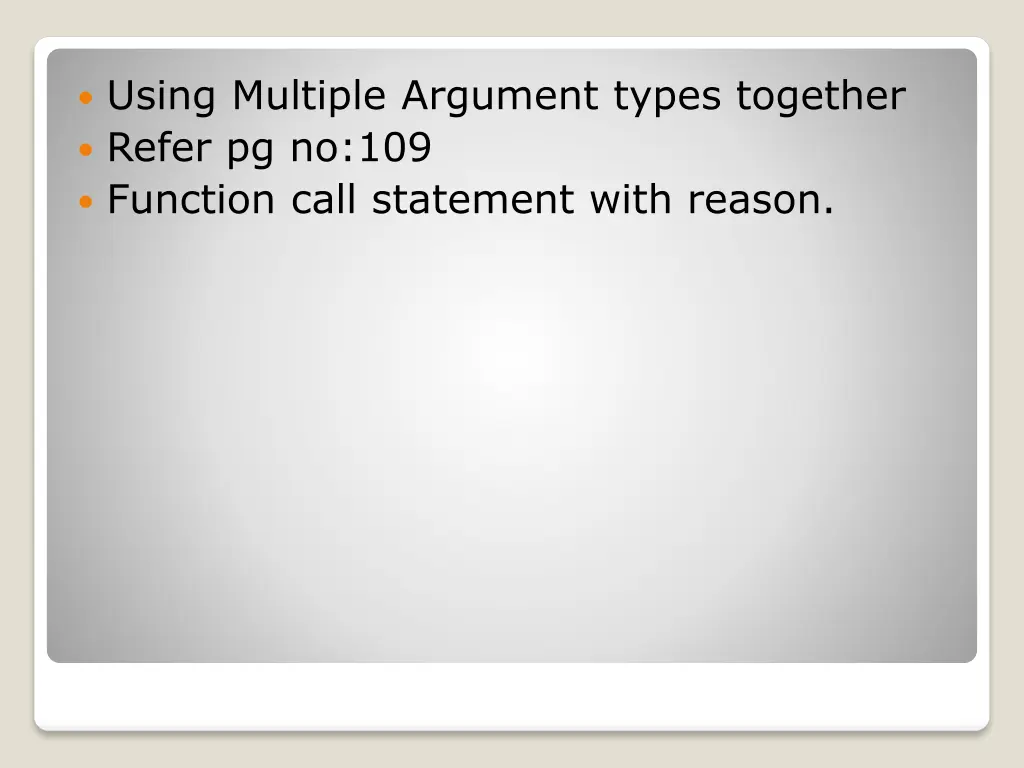 using multiple argument types together refer