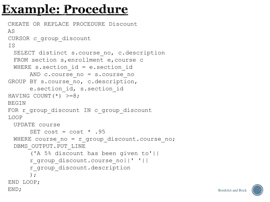 example procedure 1