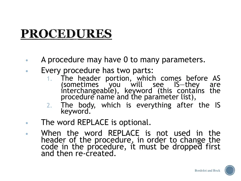 procedures 1