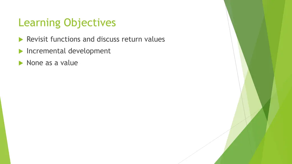 learning objectives