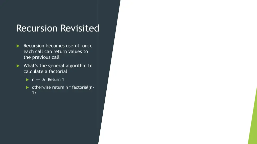 recursion revisited