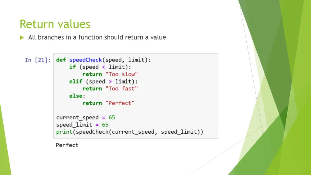 return values 3