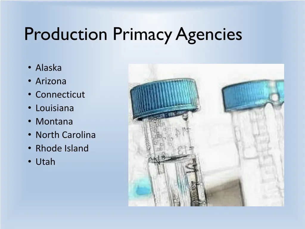 production primacy agencies