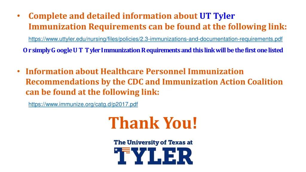 complete and detailed information about ut tyler