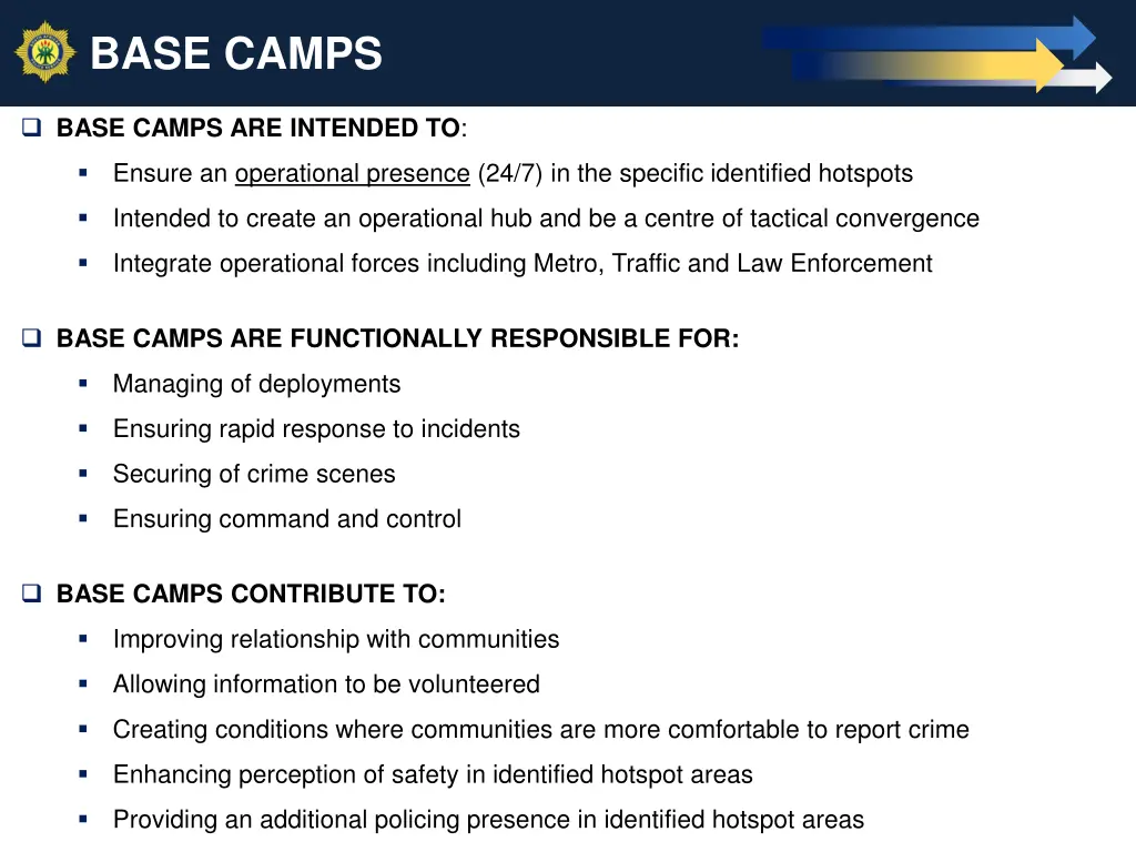 6 base camps base camps are intended to