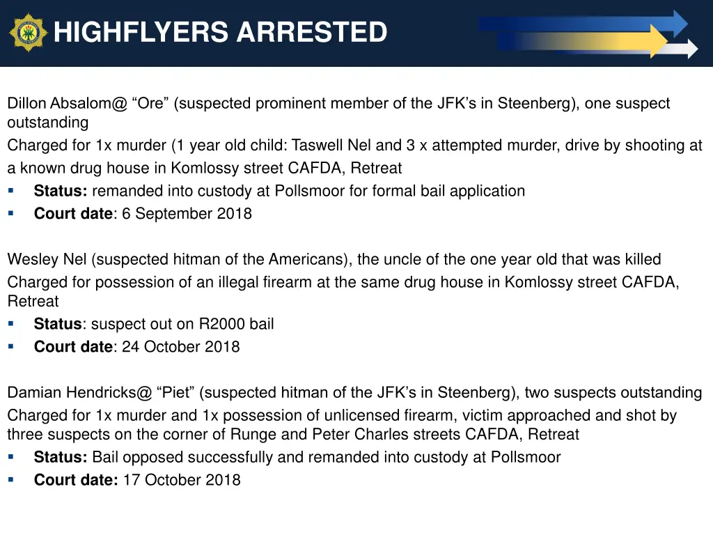 highflyers arrested