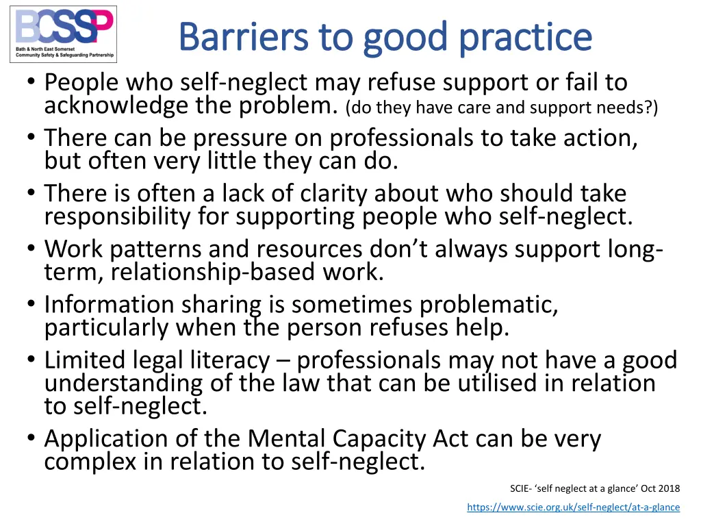 barriers to good practice barriers to good