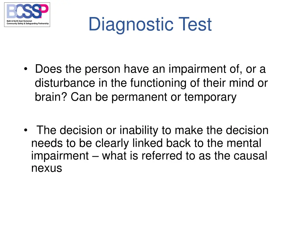 diagnostic test