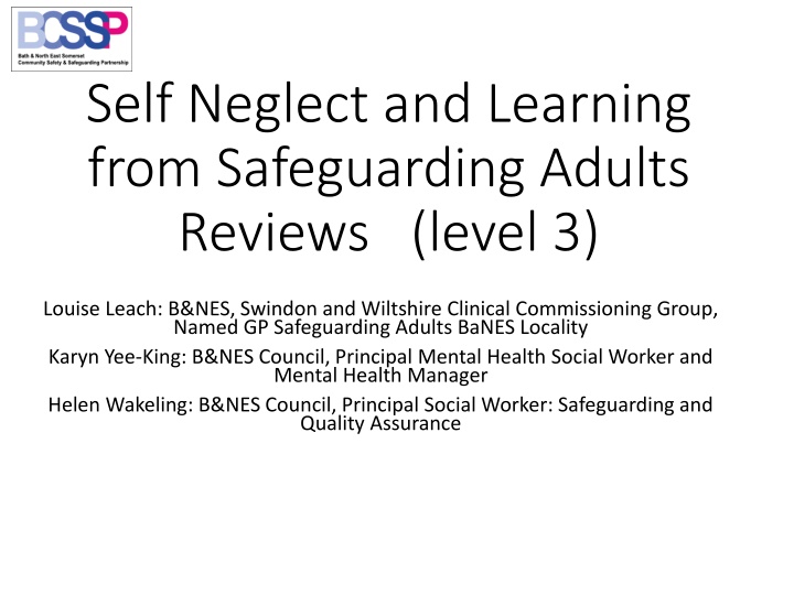 self neglect and learning from safeguarding