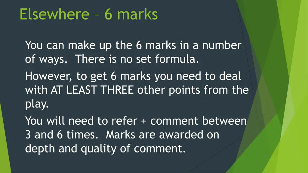 elsewhere 6 marks 1