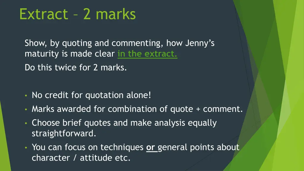 extract 2 marks