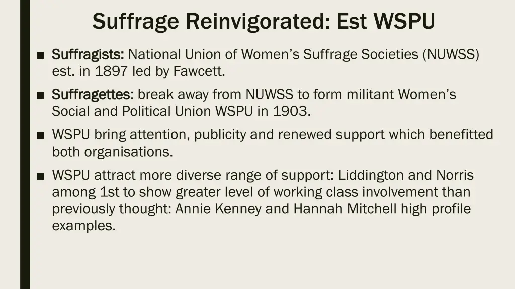 suffrage reinvigorated est wspu