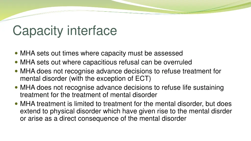 capacity interface