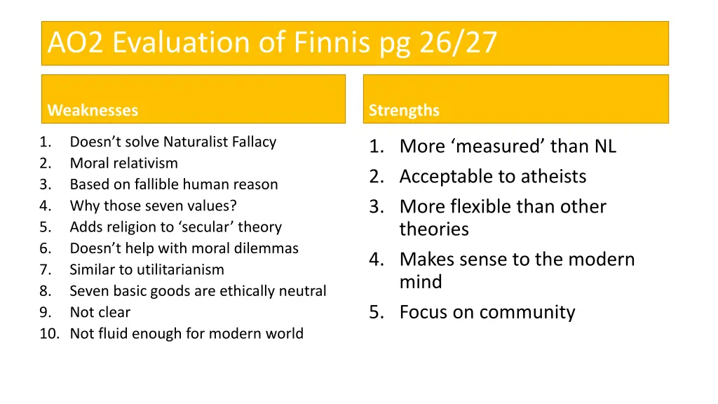 ao2 evaluation of finnis pg 26 27