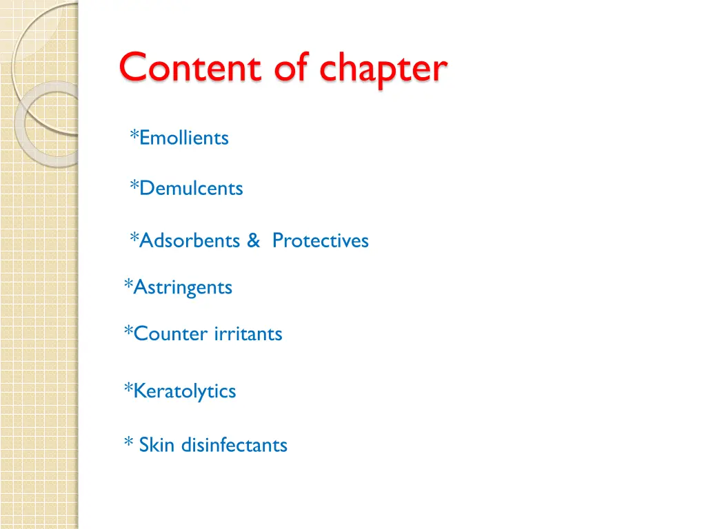 content of chapter