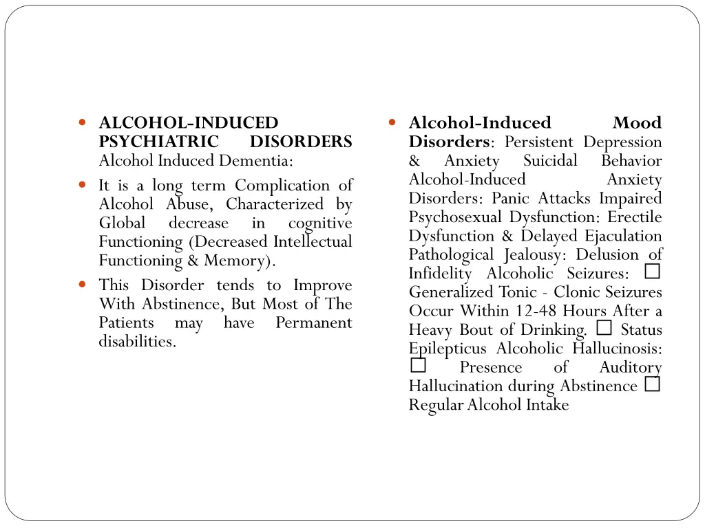 alcohol induced psychiatric alcohol induced