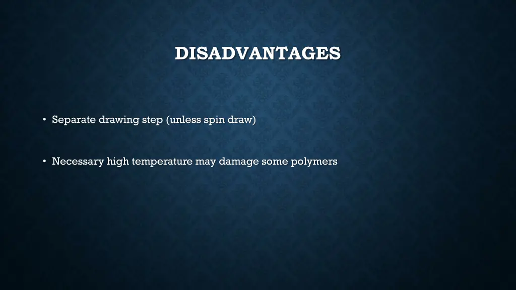 disadvantages