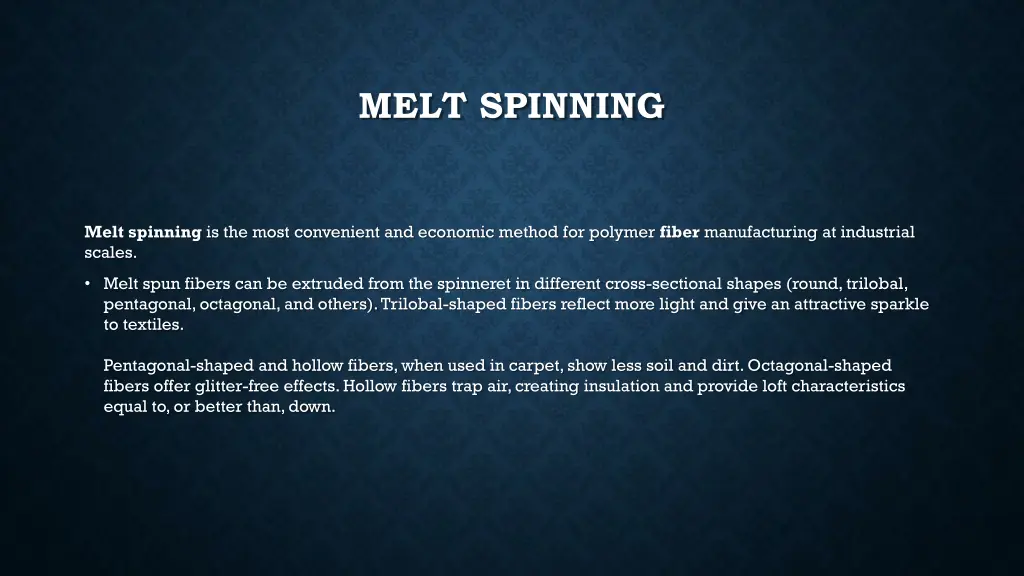 melt spinning 1