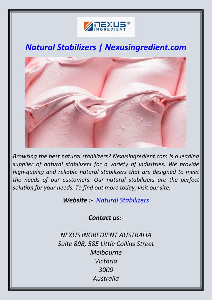 natural stabilizers nexusingredient com