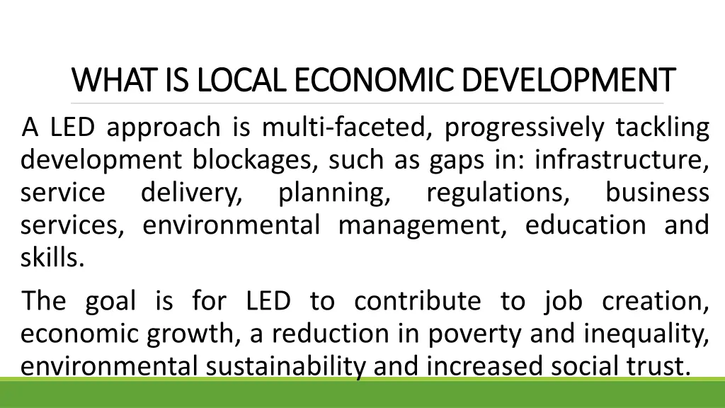 what is local economic development what is local 1