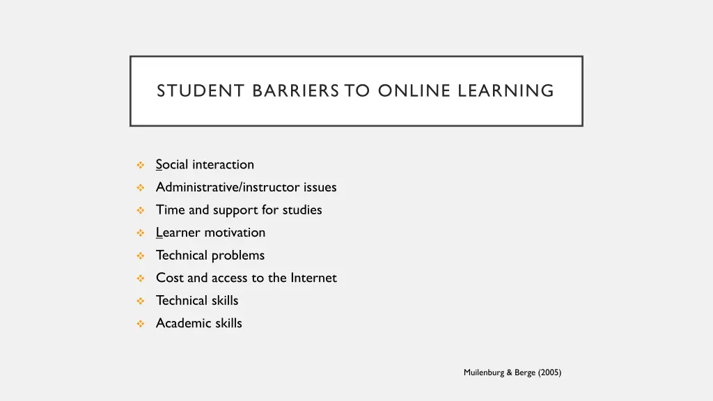 student barriers to online learning 1