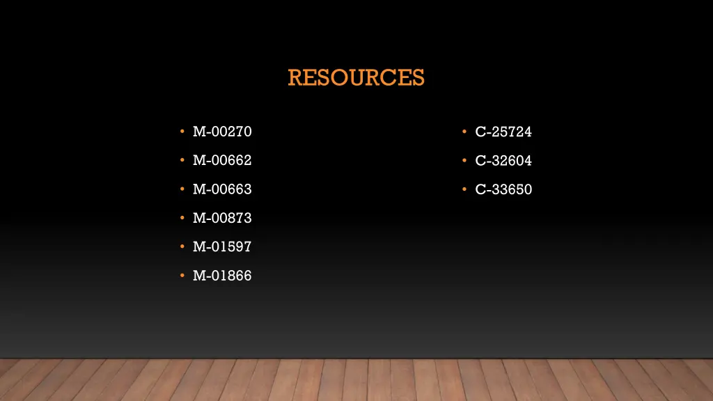 resources