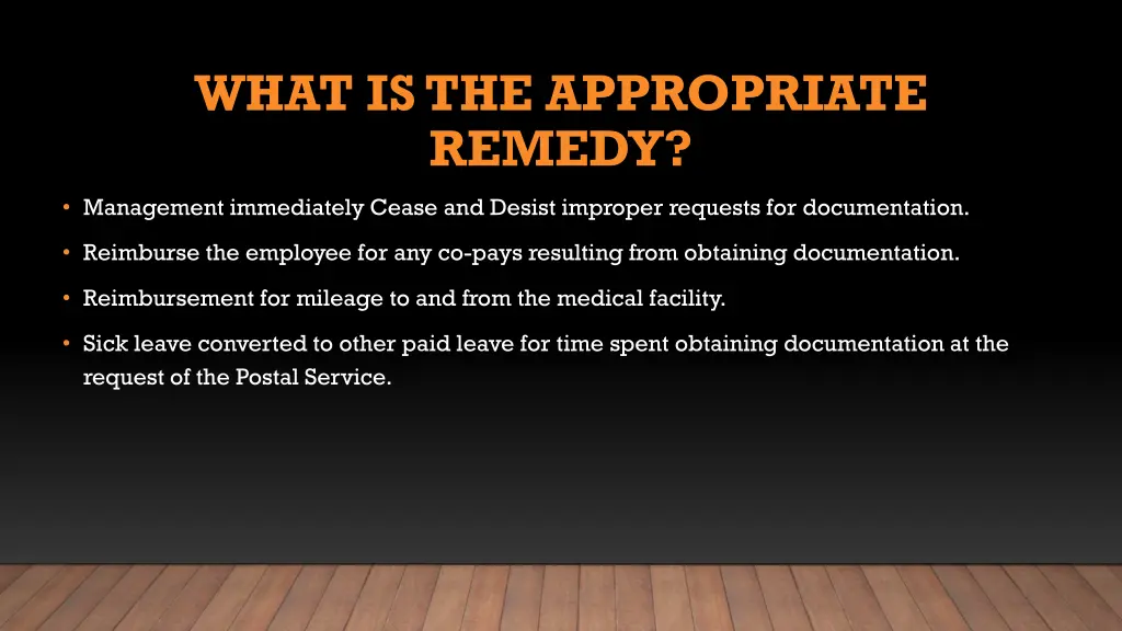 what is the appropriate remedy