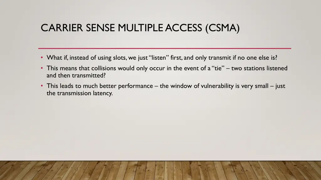 carrier sense multiple access csma